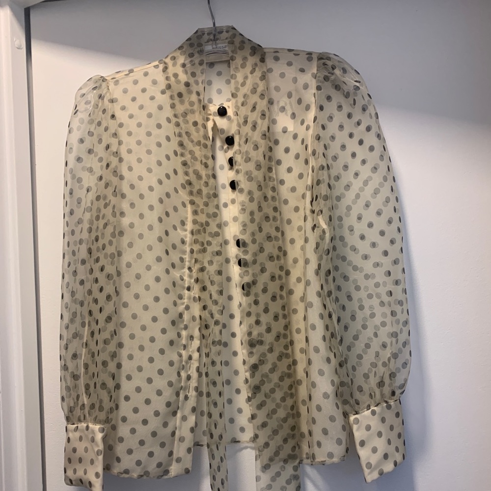 Zara polka dot blouse XS